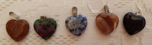 Load image into Gallery viewer, Semi-Precious Stone Heart Necklaces