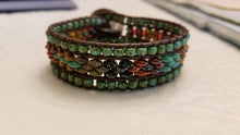 Load image into Gallery viewer, Beautiful Earthy Super Duo Czech Beads Cuff

